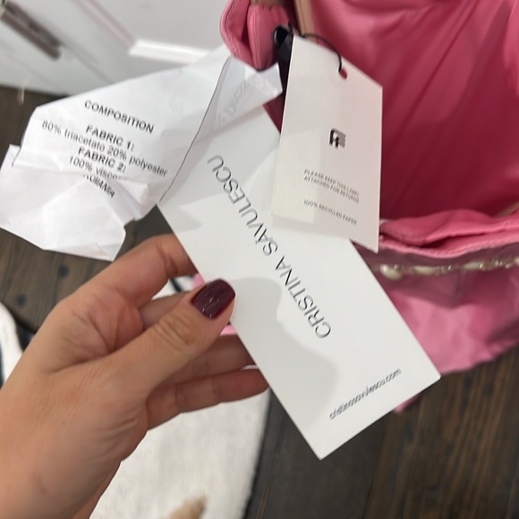 Christina Savelescu Pink Crystal Gown Size 34 XS Retail $3600 Current Season - Picture 10 of 10